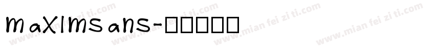 maximsans字体转换