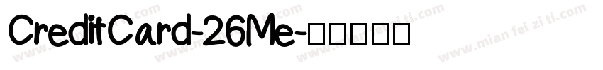 CreditCard-26Me字体转换