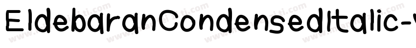 EldebaranCondensedItalic-vMeE字体转换