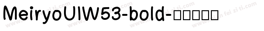 MeiryoUIW53-bold字体转换