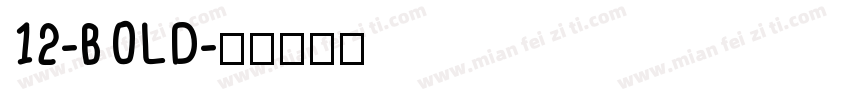 12-BOLD字体转换