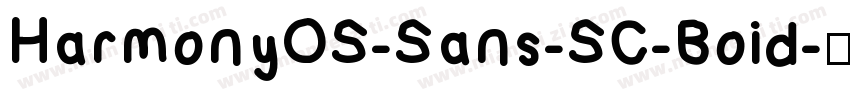 HarmonyOS-Sans-SC-Boid字体转换