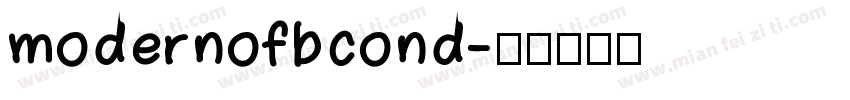 modernofbcond字体转换