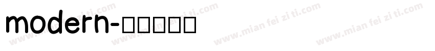 modern字体转换