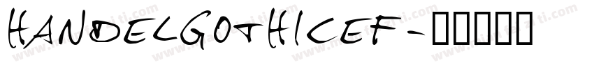 handelgothicef字体转换
