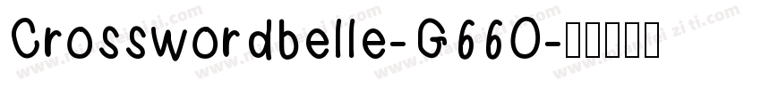 Crosswordbelle-G66O字体转换