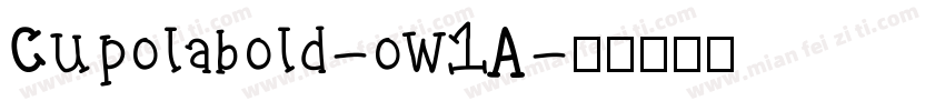 Cupolabold-ow1A字体转换