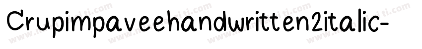 Crupimpaveehandwritten2italic-rYMy字体转换