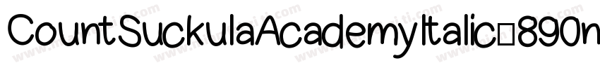 CountSuckulaAcademyItalic-890n字体转换