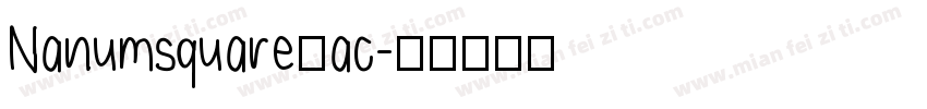 Nanumsquare_ac字体转换