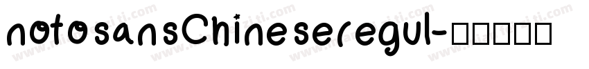 notosansChineseregul字体转换