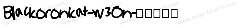 Blackoronkat-w3On字体转换