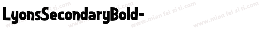 LyonsSecondaryBold字体转换