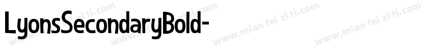 LyonsSecondaryBold字体转换