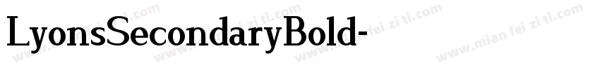 LyonsSecondaryBold字体转换