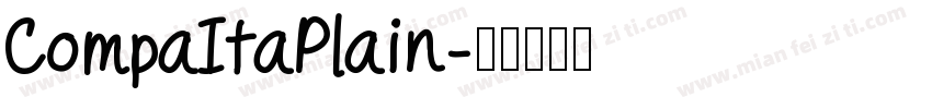CompaItaPlain字体转换