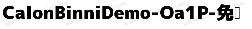 CalonBinniDemo-Oa1P字体转换