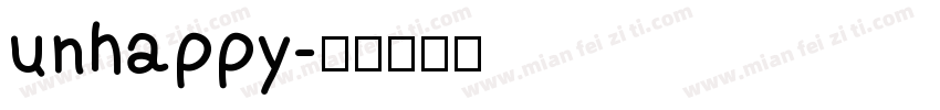 unhappy字体转换