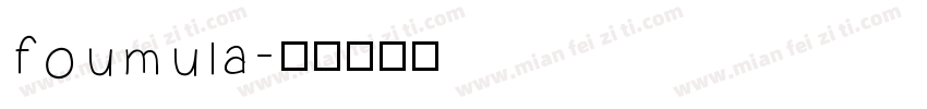 foumula字体转换