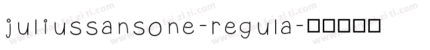 juliussansone-regula字体转换