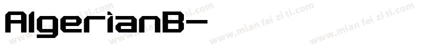 AlgerianB字体转换
