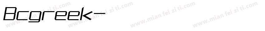 Bcgreek字体转换