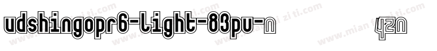 udshingopr6-light-83pv字体转换