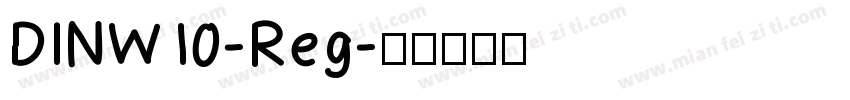 DINW10-Reg字体转换