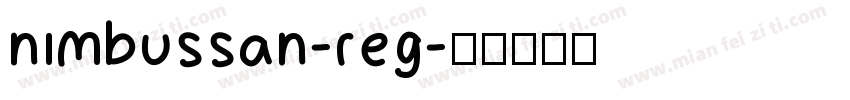 nimbussan-reg字体转换