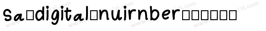 sa-digital-nuirnber字体转换