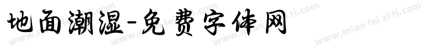 地面潮湿字体转换