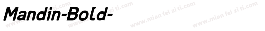 Mandin-Bold字体转换