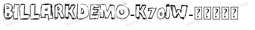 Billarkdemo-K70jW字体转换