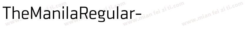 TheManilaRegular字体转换