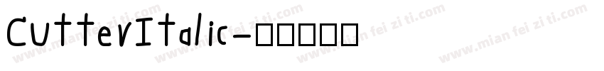 CutterItalic字体转换