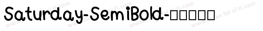 Saturday-SemiBold字体转换