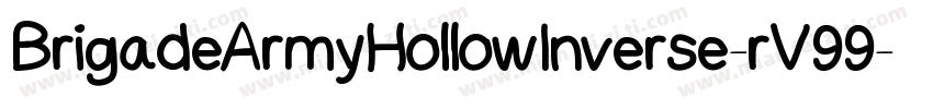 BrigadeArmyHollowInverse-rV99字体转换