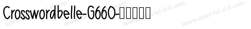 Crosswordbelle-G66O字体转换