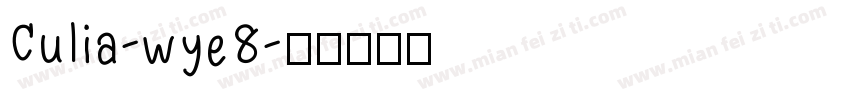 Culia-wye8字体转换