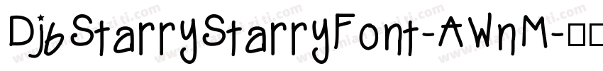 DjbStarryStarryFont-AWnM字体转换