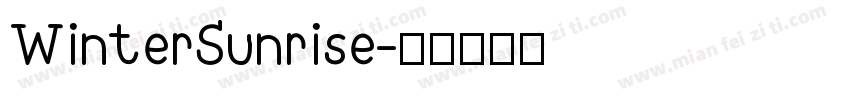 WinterSunrise字体转换