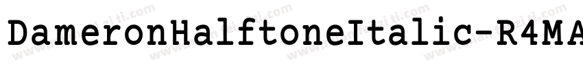 DameronHalftoneItalic-R4MA字体转换