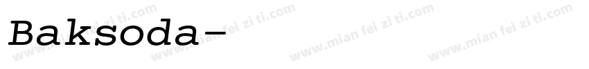 Baksoda字体转换