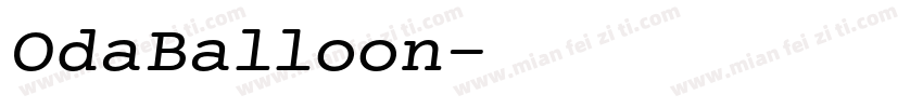 OdaBalloon字体转换