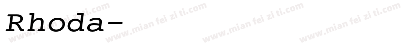 Rhoda字体转换