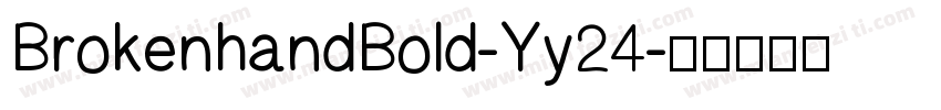 BrokenhandBold-Yy24字体转换