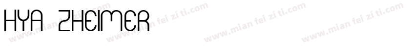 HYA1zheimer字体转换