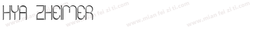 HYA1zheimer字体转换