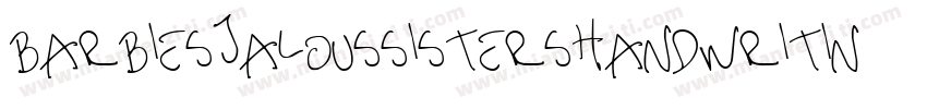BarbiesJalousSistersHandwritin字体转换