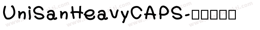 UniSanHeavyCAPS字体转换